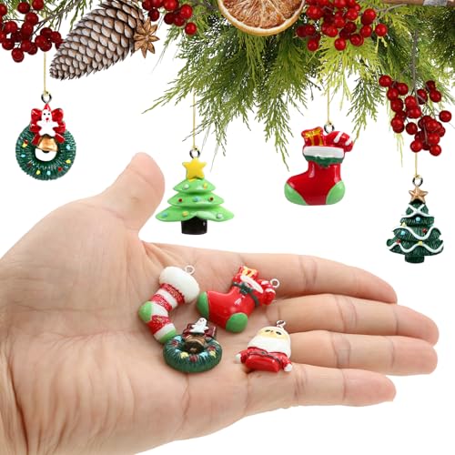 Naler 24-teilig Weihnachtsanhänger Christbaum Deko Weihnachtsbaumschmuck für Adventkalender - 4