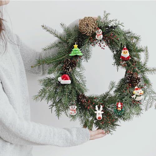 Naler 24-teilig Weihnachtsanhänger Christbaum Deko Weihnachtsbaumschmuck für Adventkalender - 5