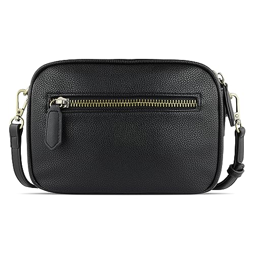 Bugatti Passione Handtasche Damen Klein – Kunstleder Tasche, Umhängetasche Damen Klein (Schwarz) - 4