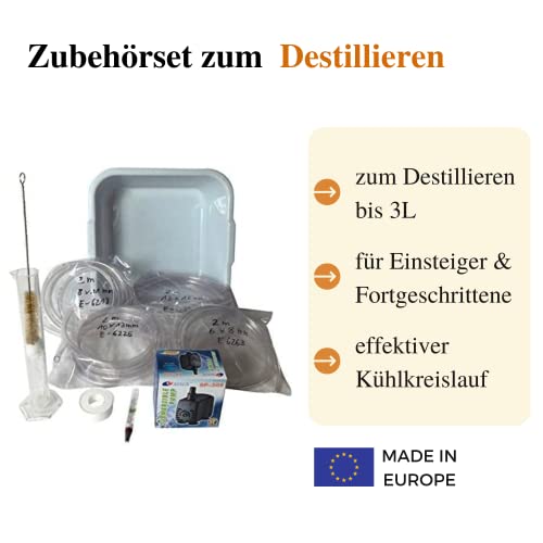 UNICOBRES Zubehörset für Destillen bis 3 Liter ❁ Kühlwasser-Set mit Pumpe ❁ für eine perfekte Destillation - 2