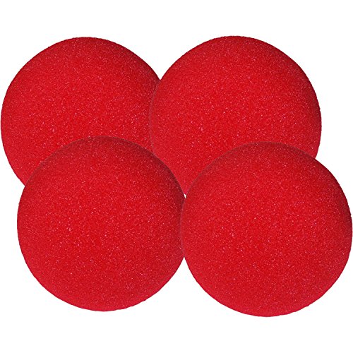 4 rote Super Soft Spongeballs by Gosh | 5cm Durchmesser | Deutschsprachige Anleitung inkl. Basis Sponge Ball Routine von Its Magic Zaubershop | Schwammbälle, Trick Balls, Zaubertricks & Zauberartikel