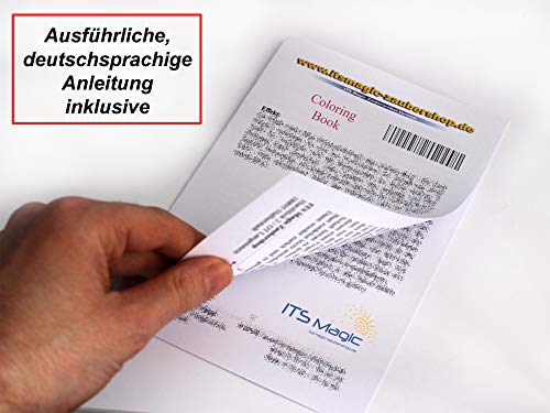 Großes Magic Coloring Book – Das Zauber-Malbuch das sich selbst ausmalt | Zauberbuch inkl. deutschsprachiger Anleitung | Zaubertricks für Kinder | Zauberartikel, Zaubern lernen, Zauber-Trick - 2